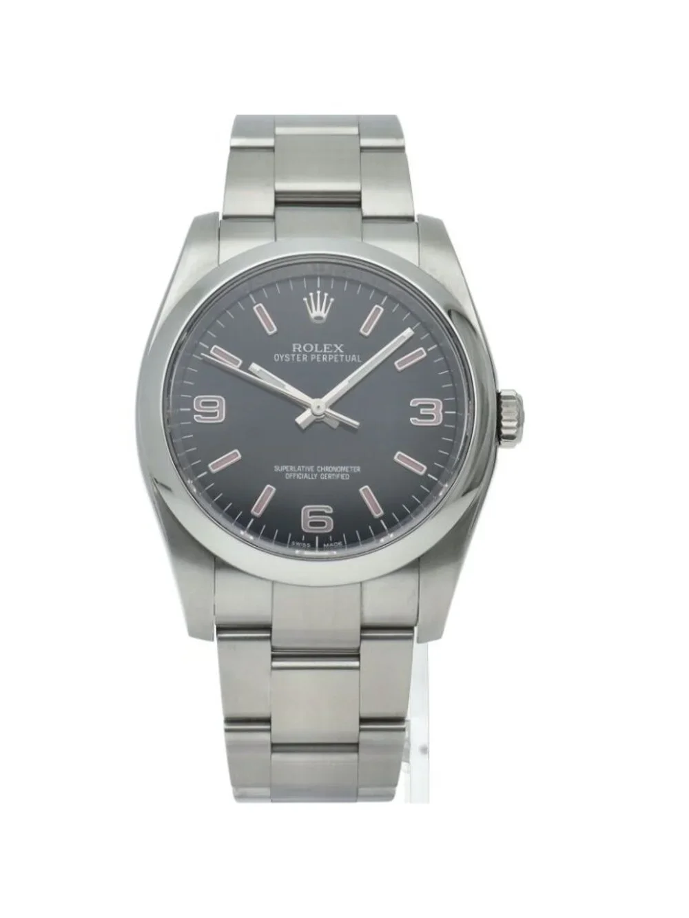 Rolex Oyster Perpetual 36 Watch Card SS Black Pink